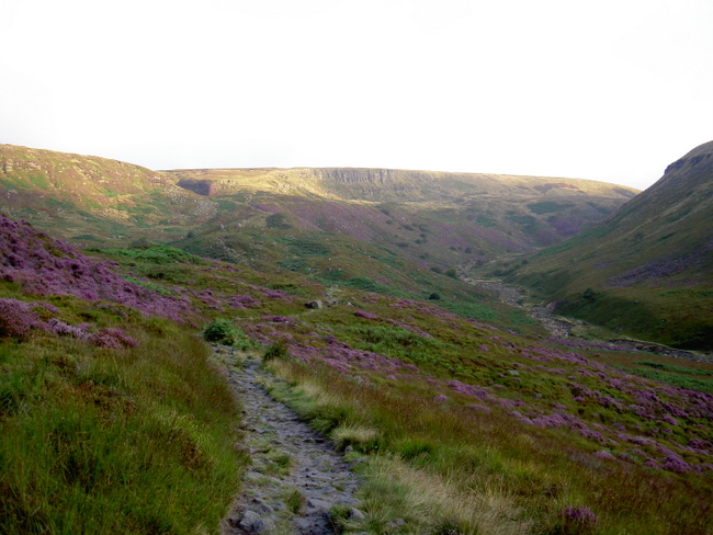 Walking up Oaken Clough toward Laddow Rocks